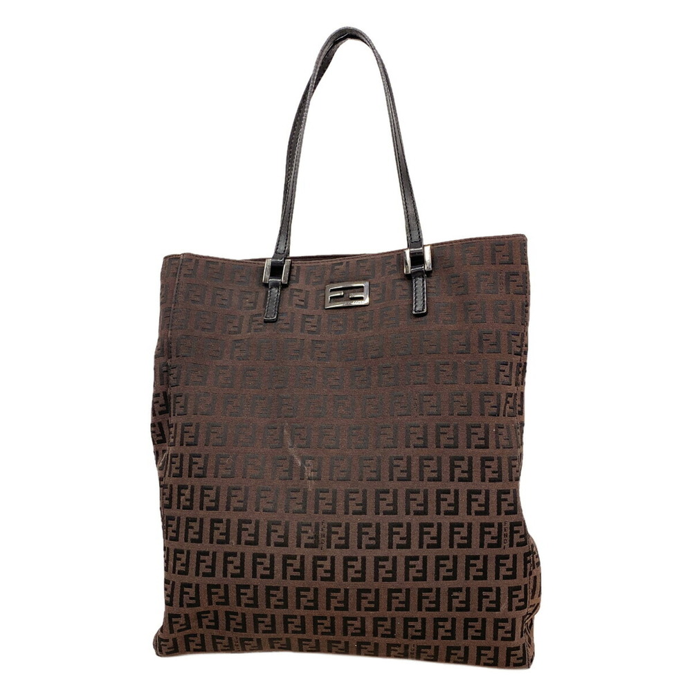 Fendi bag/tote bag, Zucchino nylon canvas, dark brown, women's.